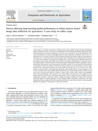Factors affecting deep learning model performance in citizen science–based image data collection for agriculture: A case study on coffee crops