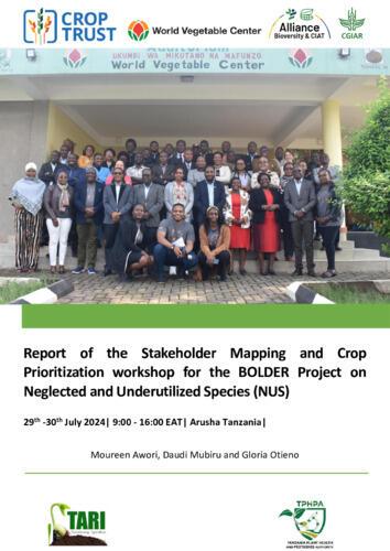 A report of the stakeholder mapping and crop prioritization workshop for the BOLDER Project on Neglected and Underutilized Species (NUS)