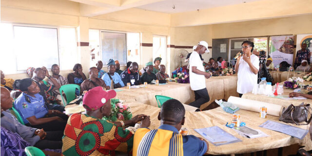 Participants during the training.