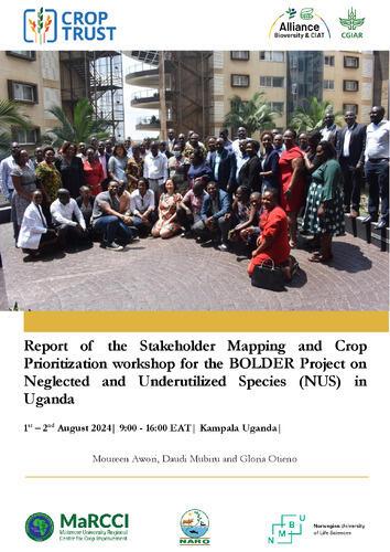 A Report of the Stakeholder Mapping and Crop Prioritization workshop for the BOLDER Project on Neglected and Underutilized Species (NUS)