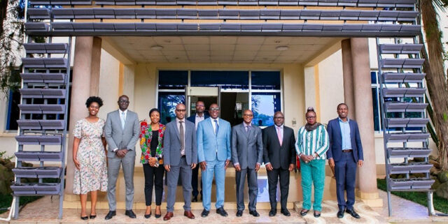 IITA delegation during a courtesy visit to the Minister of Agriculture.