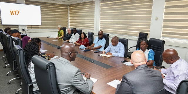The Ivorian delegates with IITA Technical and Senior Management Staff in a meeting exploring partnership opportunities for the advancement of cocoa and coffee production in Africa.