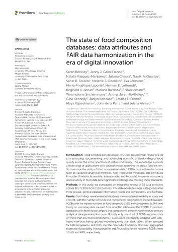 The state of food composition databases: Data attributes and FAIR data harmonization in the era of digital innovation