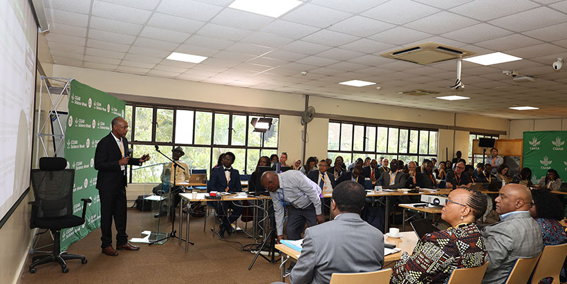 Dr Solomon Gizaw giving a presentation on the TAAT program during the Side Event.