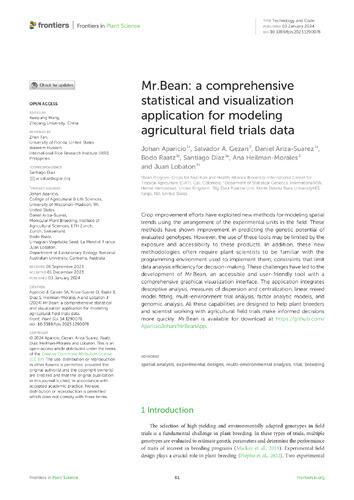 Mr. Bean: a comprehensive statistical and visualization application for modeling agricultural field trials data