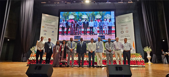 (m) IITA Director General, Dr Simeon Ehui with other panelists at the Evergreen Revolution 2.0 plenary in India