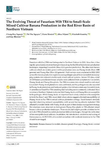 The evolving threat of Fusarium Wilt TR4 to small-scale mixed cultivar banana production in the Red River Basin of Northern Vietnam