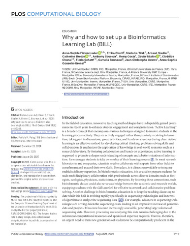Why and how to set up a Bioinformatics Learning Lab (BILL)
