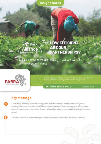How efficient are our partnerships? Pabra after 25 years: Taking a critical look at its partnerships’ efficiency