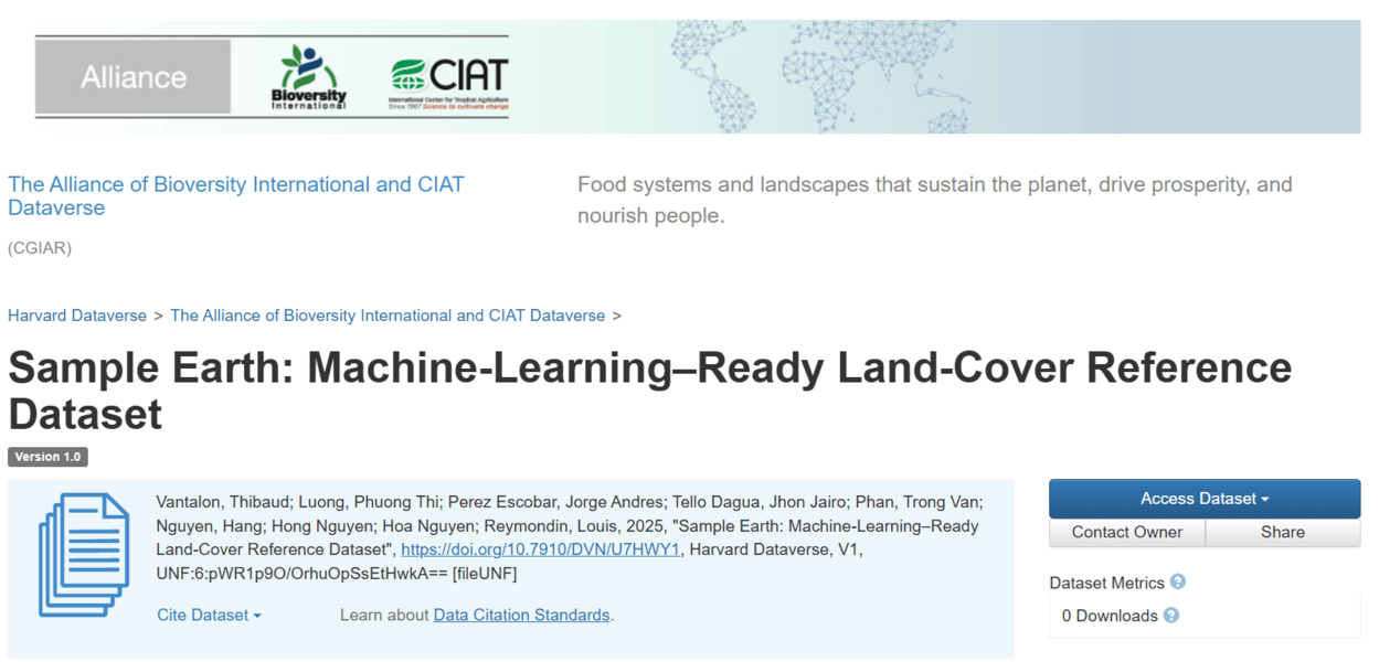 Sample Earth: Machine-Learning–Ready Land-Cover Reference Dataset