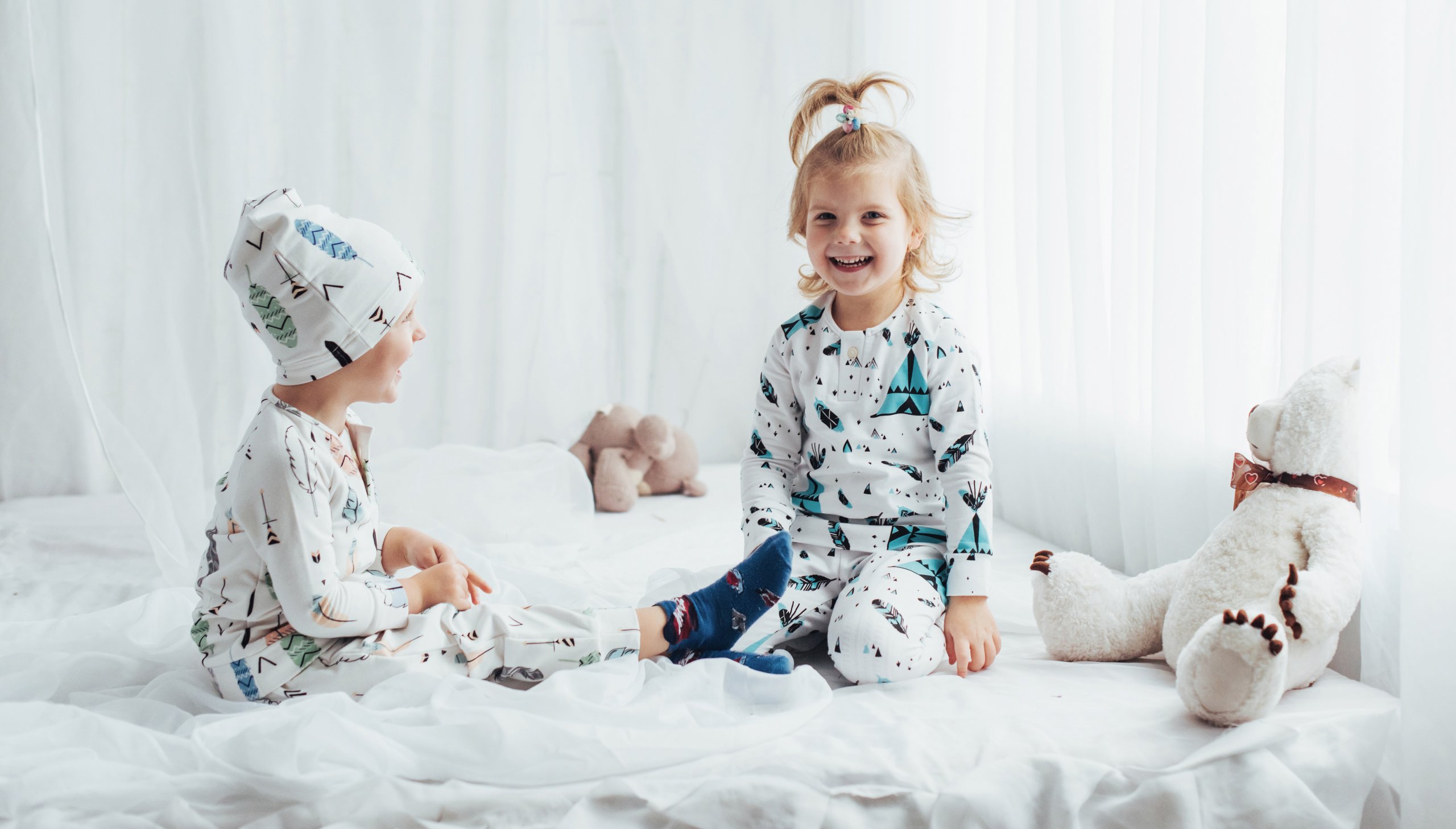 Children in pajamas