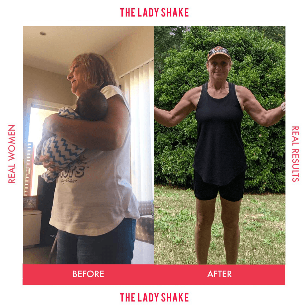 Suzanne dropped from a Size 20 to a Size 14 with The Lady Shake