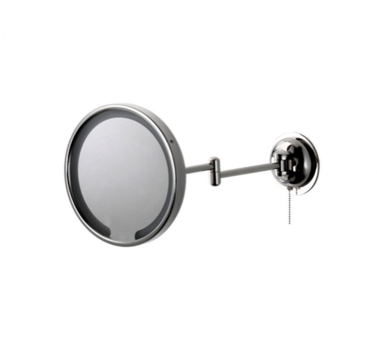 Waterworks Wall Mounted 9 3/16" dia. Magnifying and Illuminating LED Extension Mirror