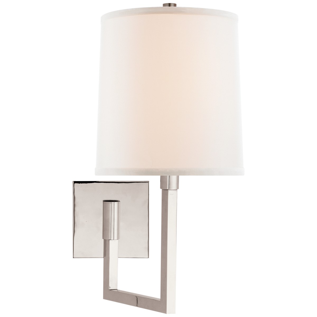 Aspect Small Articulating Sconce with Ivory Linen Shade