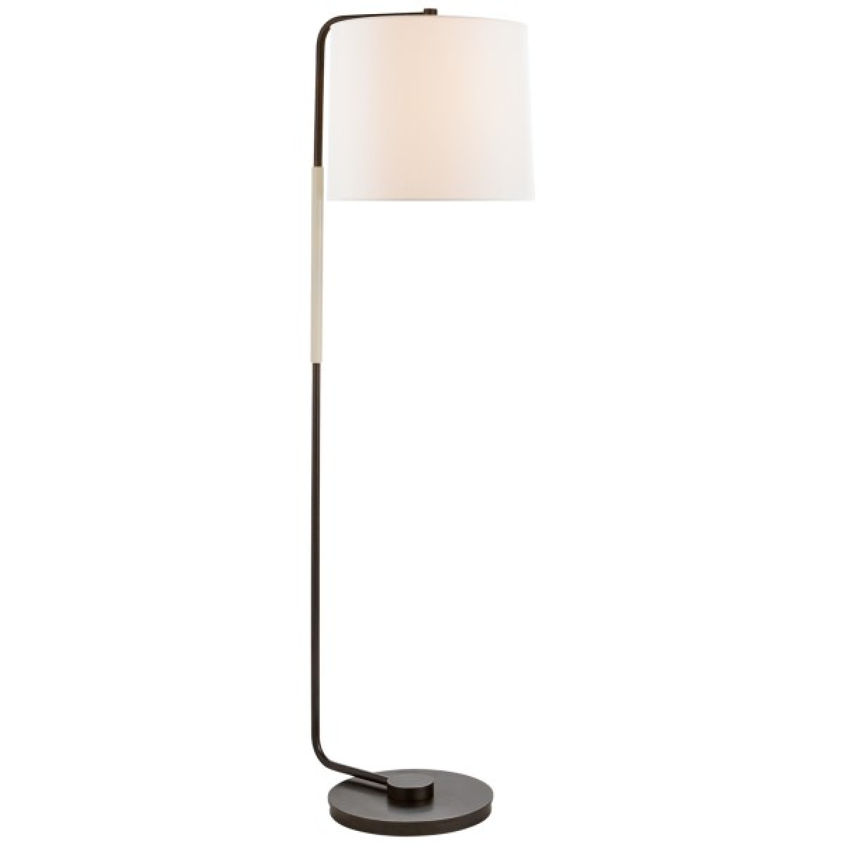 Swing Articulating Floor Lamp with Linen Shade