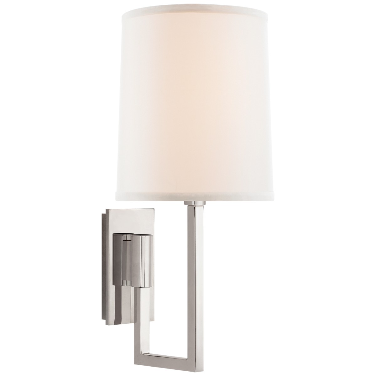 Aspect Library Sconce with Ivory Linen Shade