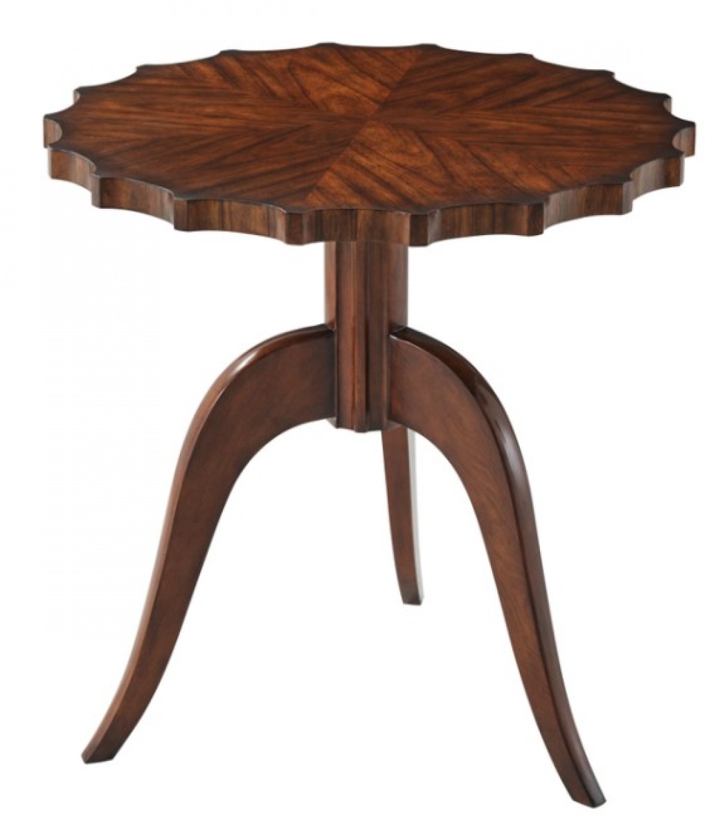 Modern Piecrust Accent Table