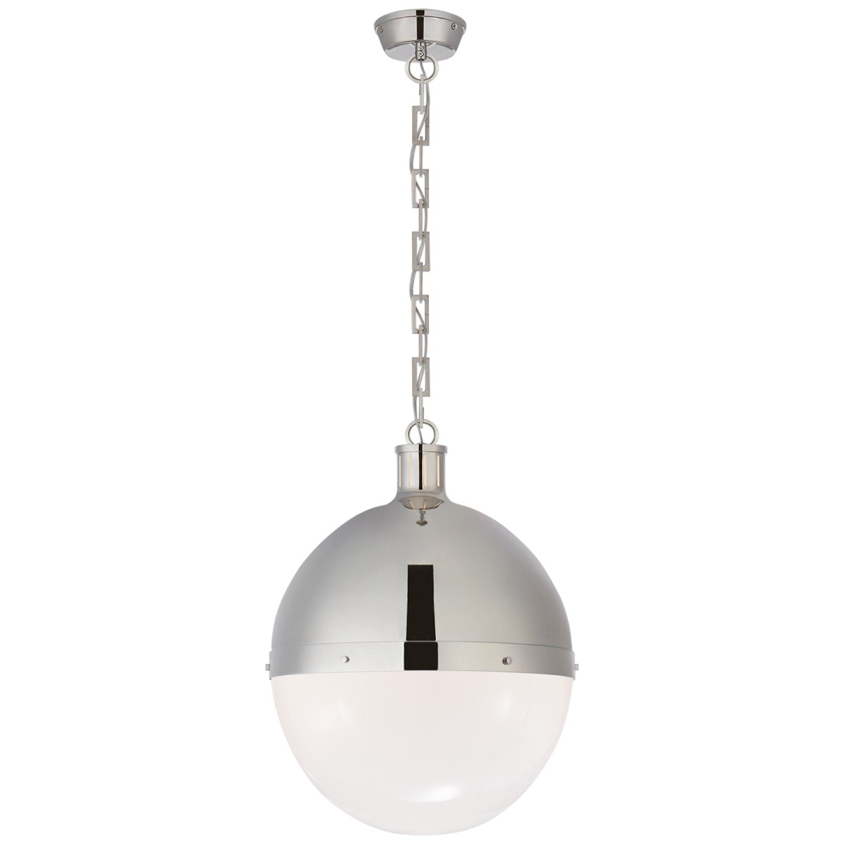 Hicks Extra Large Pendant with White Glass