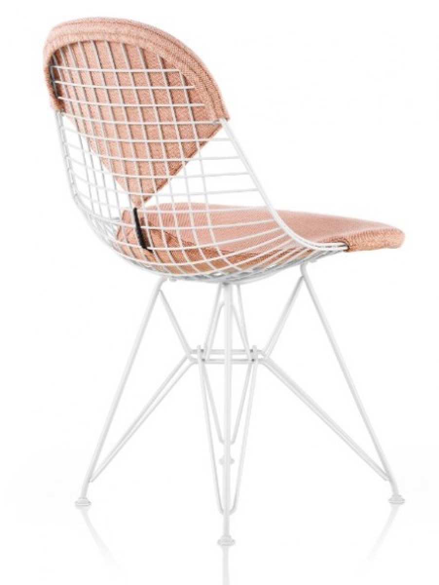 Eames Wire Chair, Wire Base - Upholstered Seat and Back Eames Wire Chair, Wire Base - Upholstered Seat and Back