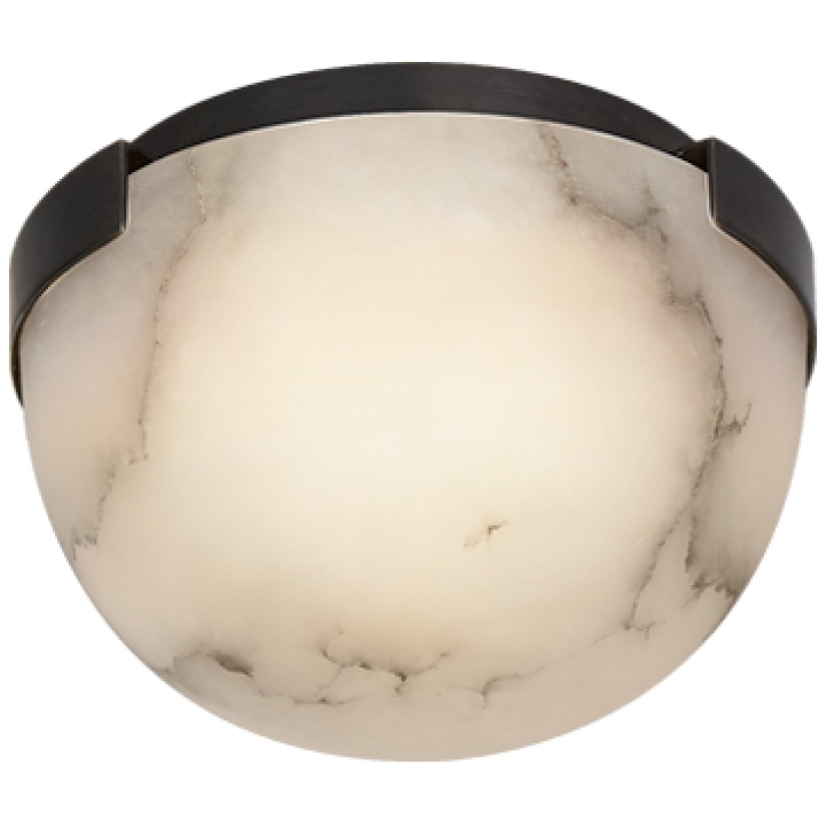 Melange Petite Flush Mount  with Alabaster Shade