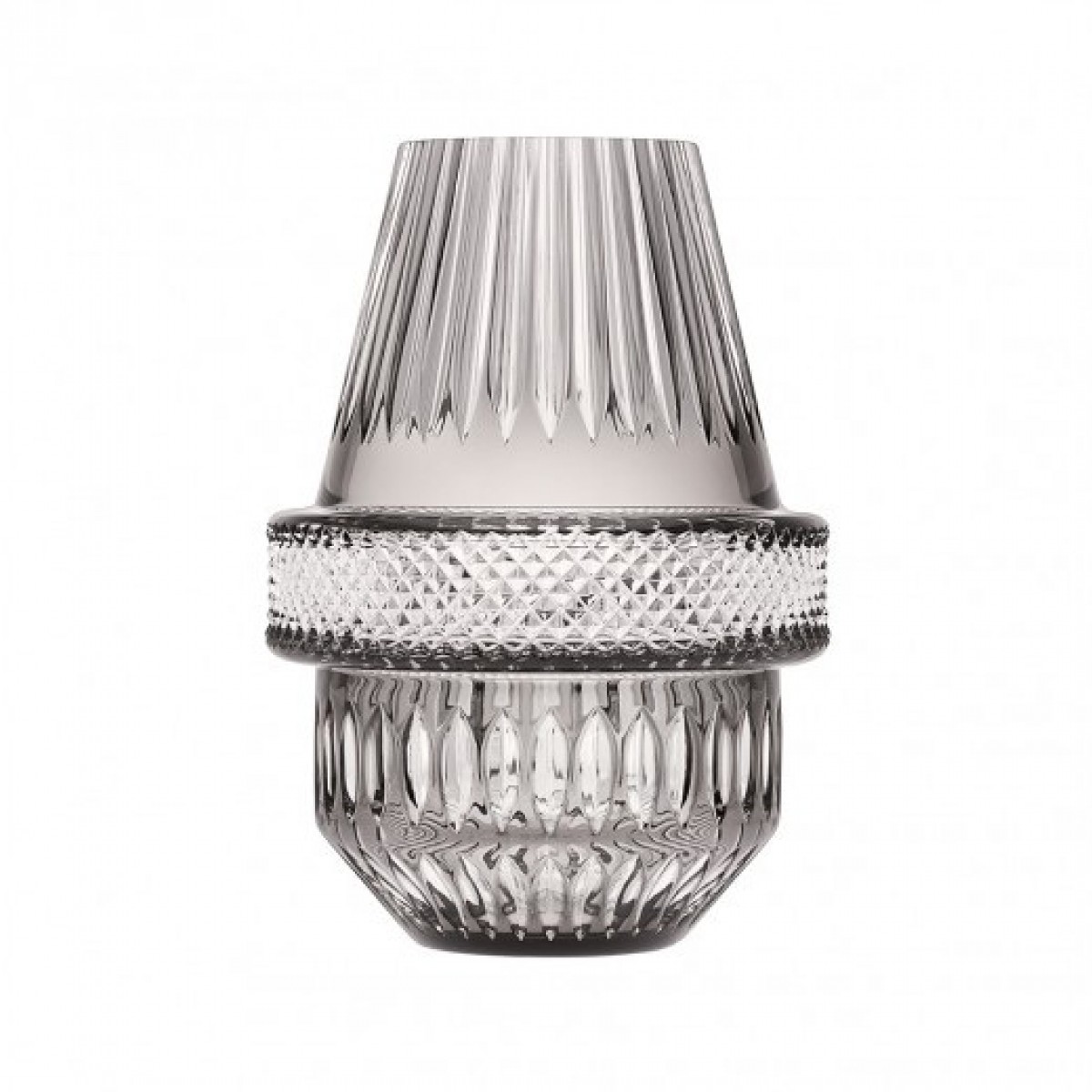 Matrice Large Vase, Clear Crystal Double-layered - Flannel-Grey (Limited Edition no.50)
