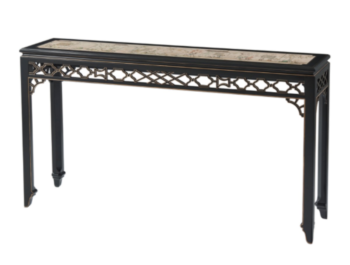 Long Hall Chinoiserie Console Table