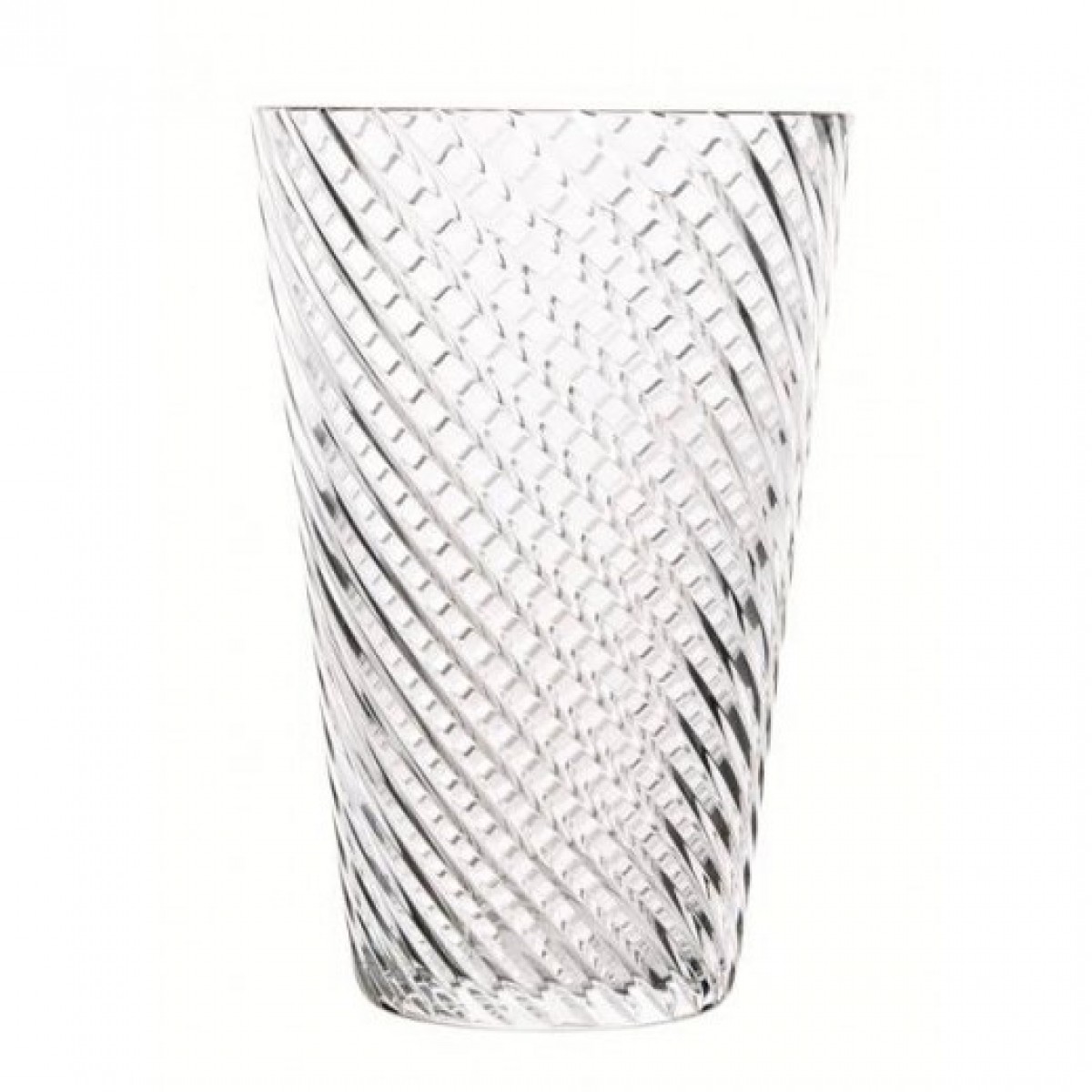 Plurielle Diagonal Cut Vase - Clear