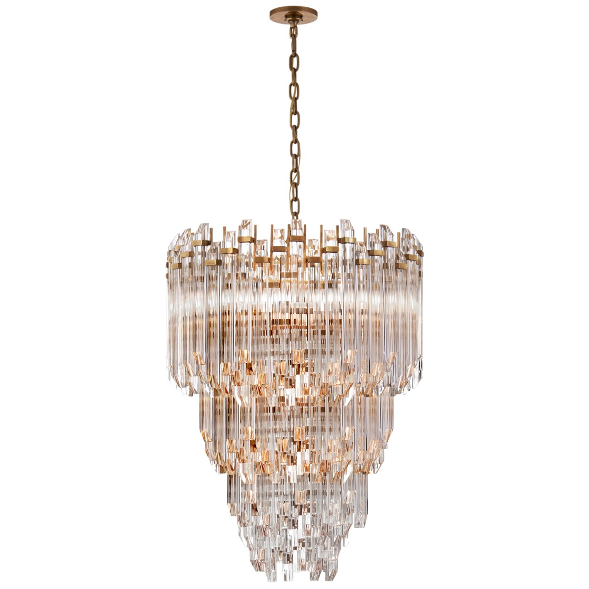 Adele Three-Tier Waterfall Chandelier with Clear Acrylic