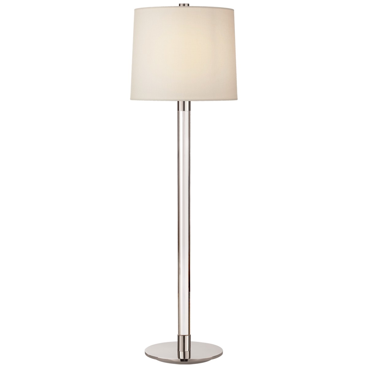 Riga Buffet Lamp in Crystal with Linen Shade