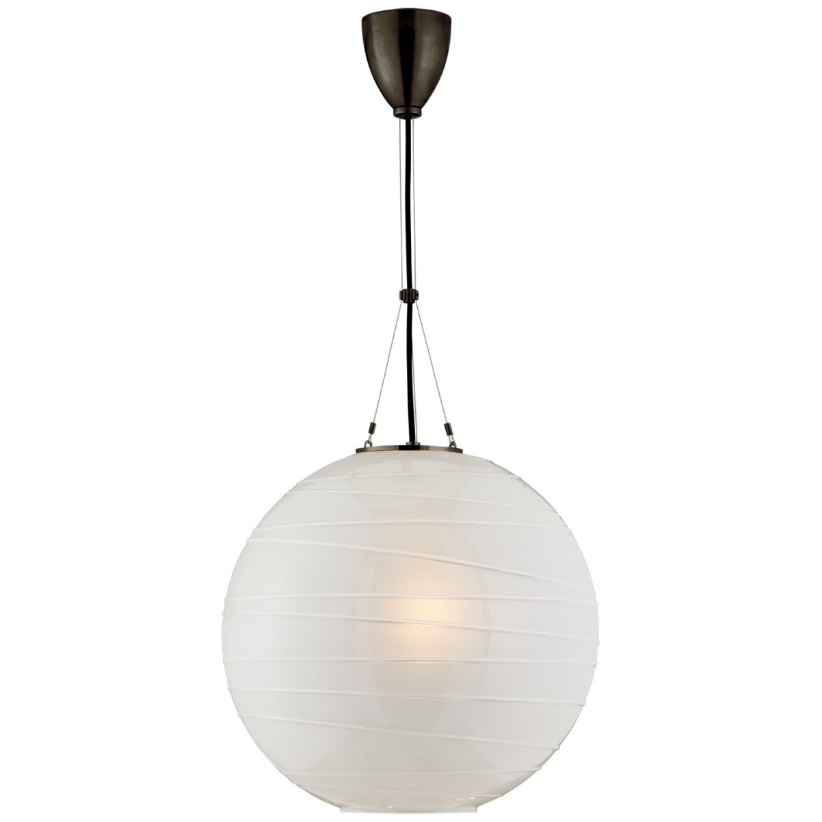 Hailey Medium Round Pendant with Frosted Glass