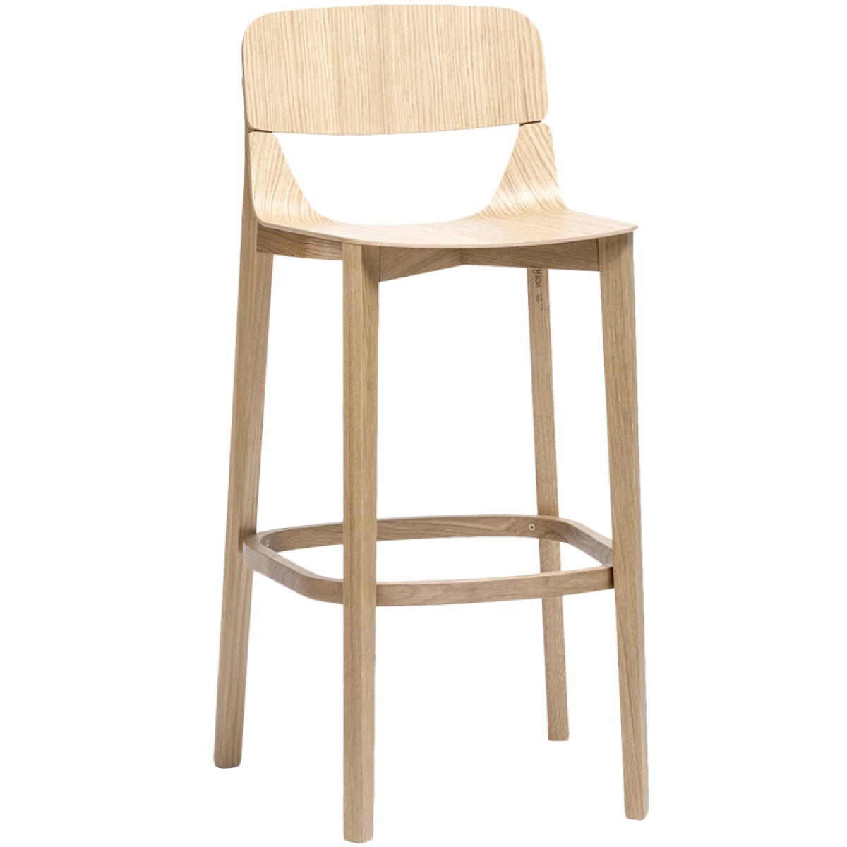 Leaf Barstool with Backrest (Veneer)