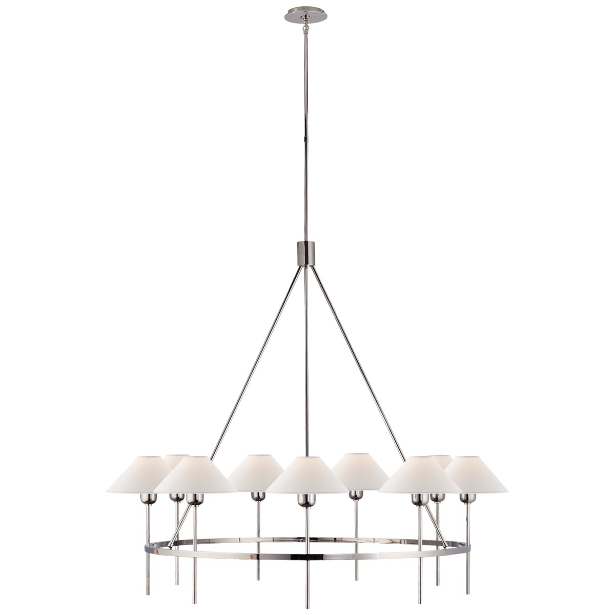 Hackney Large Chandelier with Natural Paper Shade