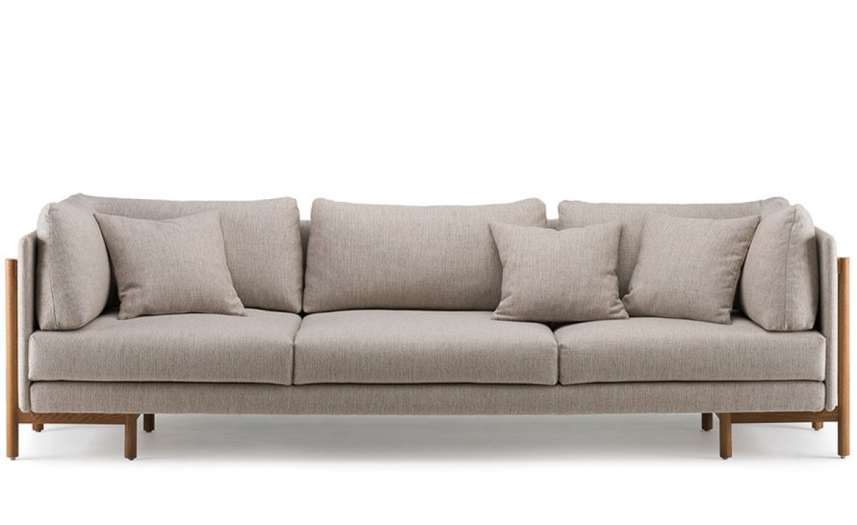 Frame Long Sofa with Arms