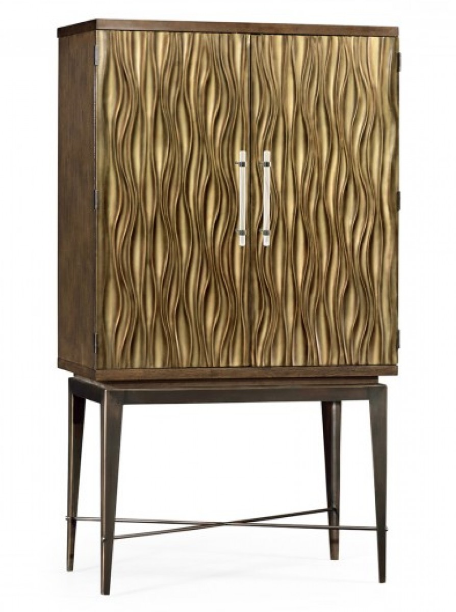 Textured Chestnut Drinks Cabinet