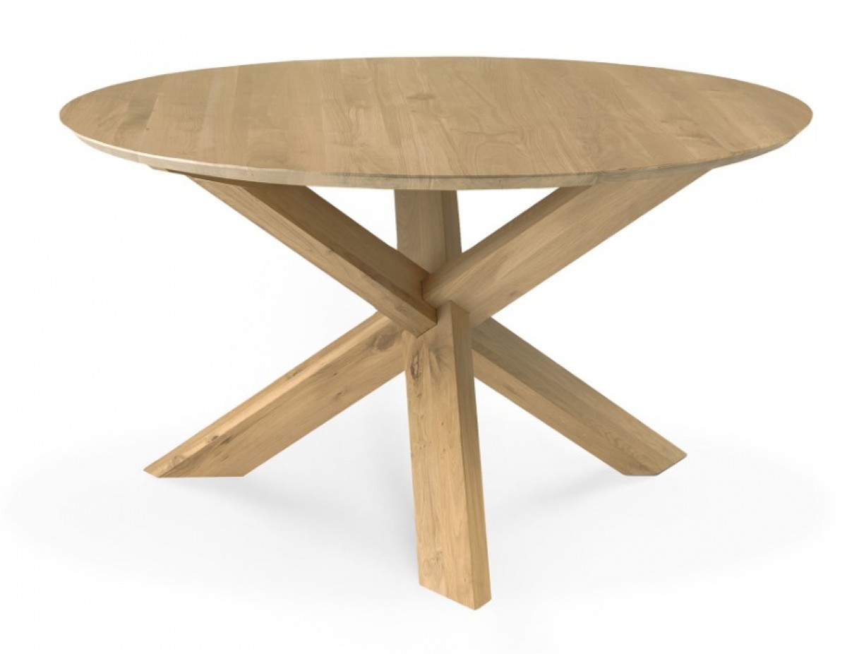 Oak Circle Dining Table