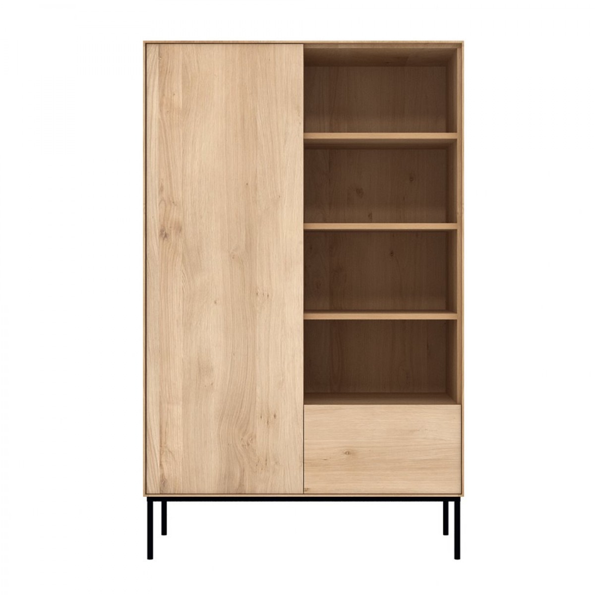 Oak Whitebird Storage Cupboard - 1 Door - 1 Drawer | Highlight image