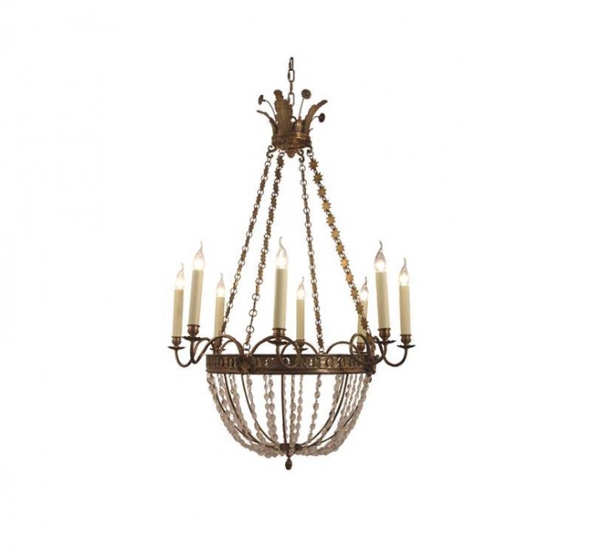 Colette Chandelier with Seeded Glass