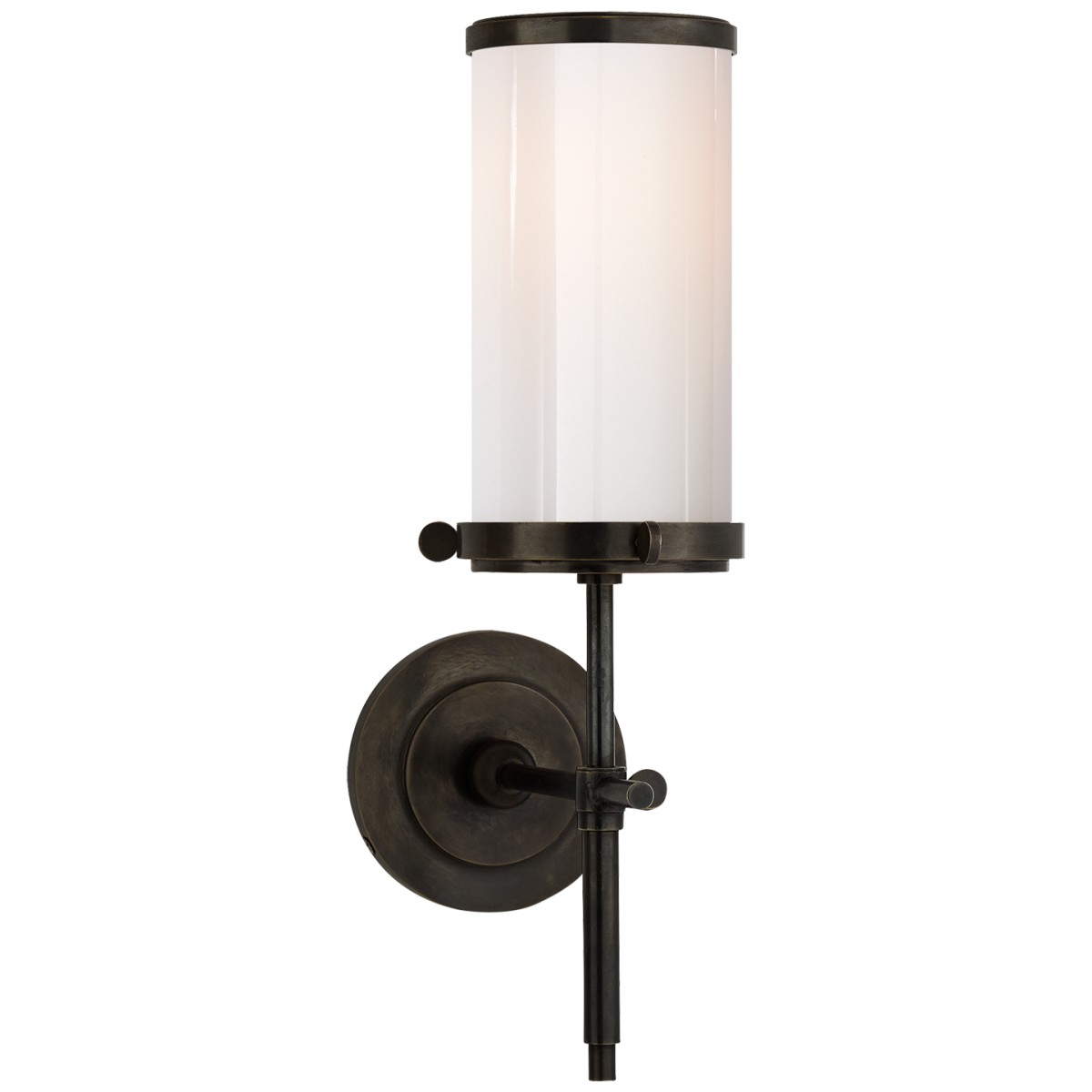 Bryant Bath Sconce with White Glass Shade