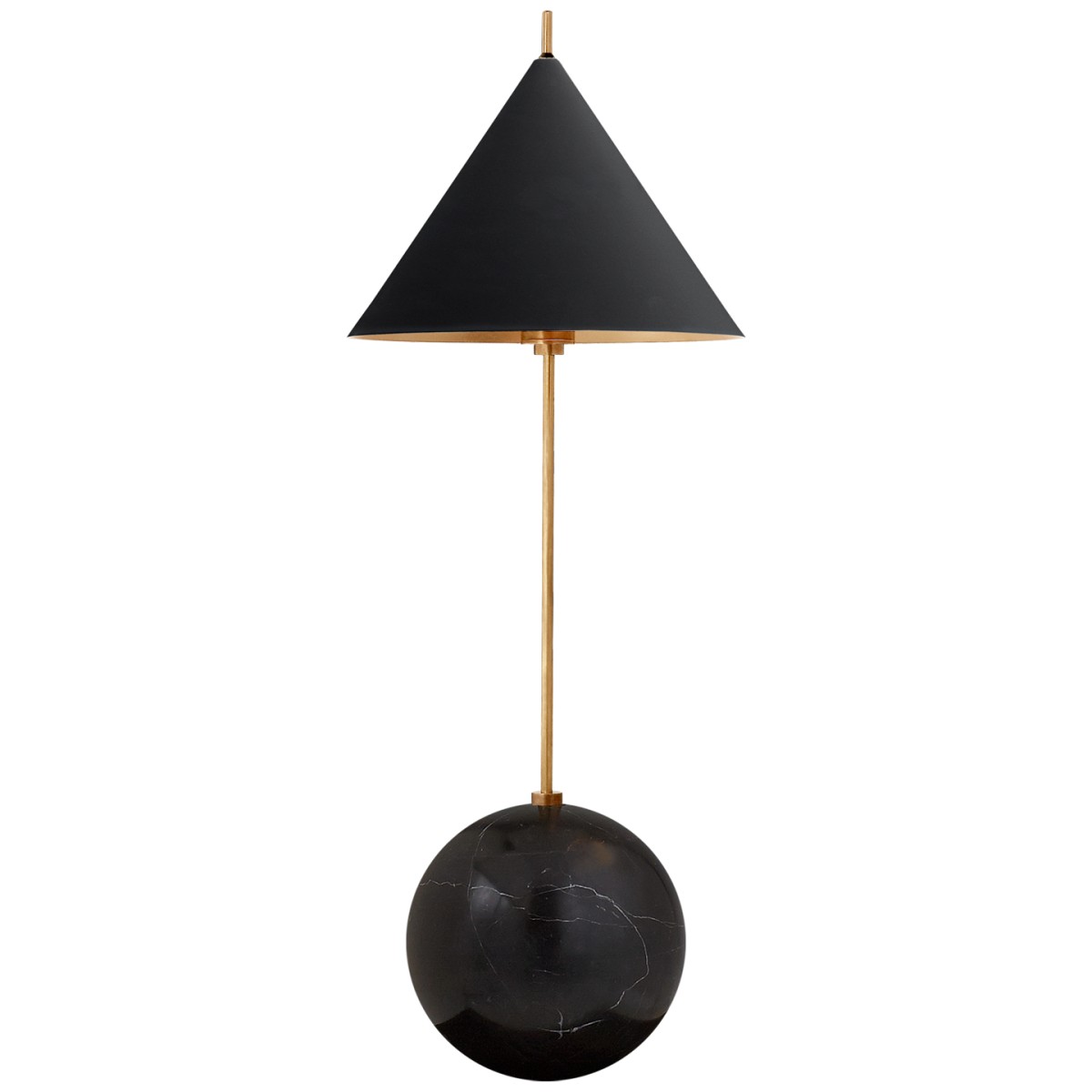 Cleo Orb Base Accent Lamp in Antique-Burnished Brass