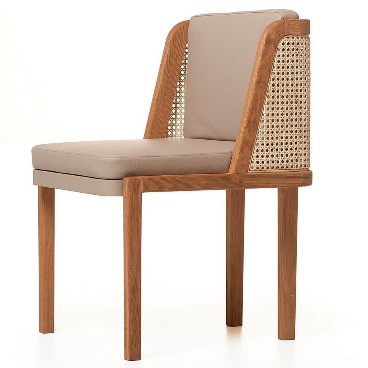 Throne Dining Chair with Rattan