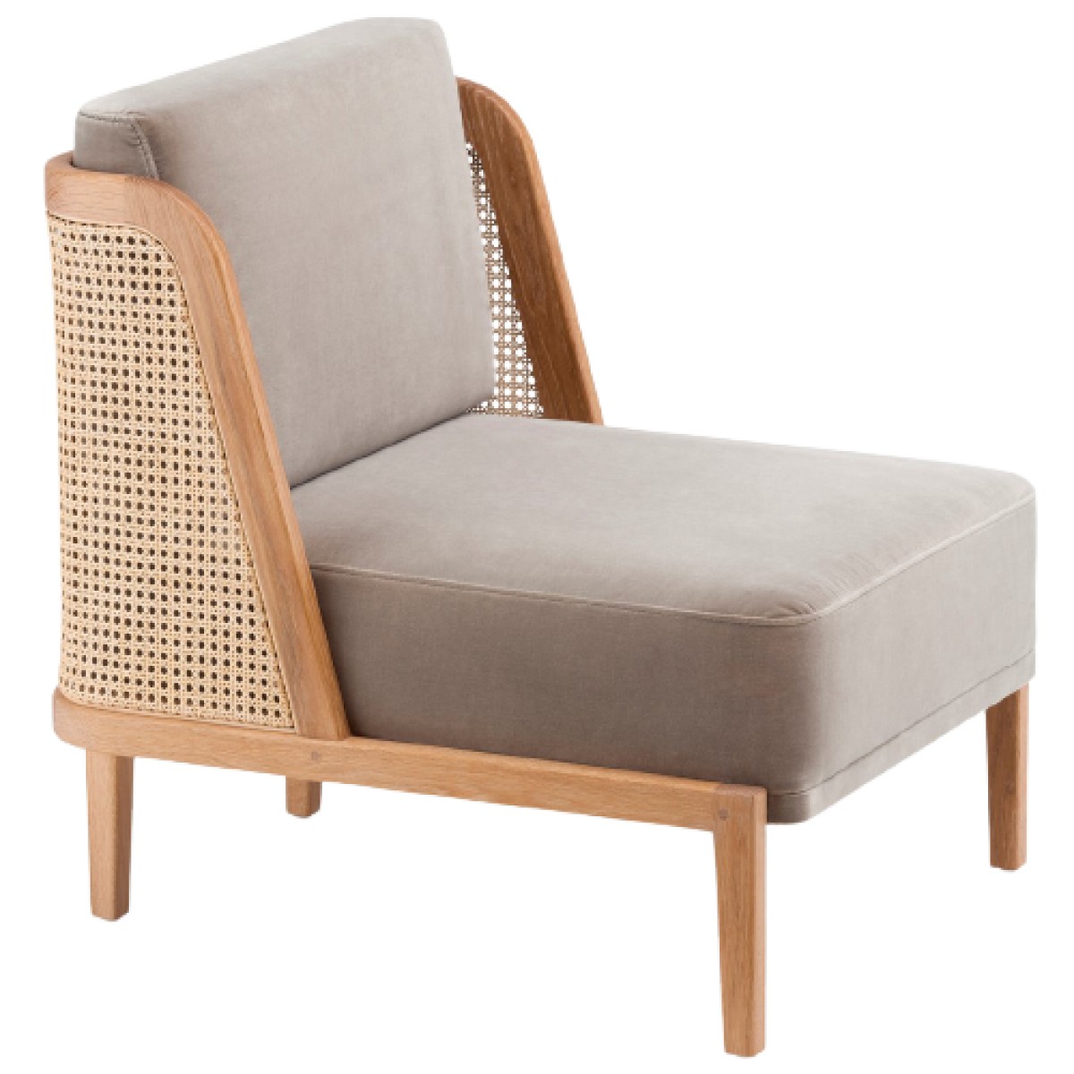 Throne Lounge Chair with Rattan