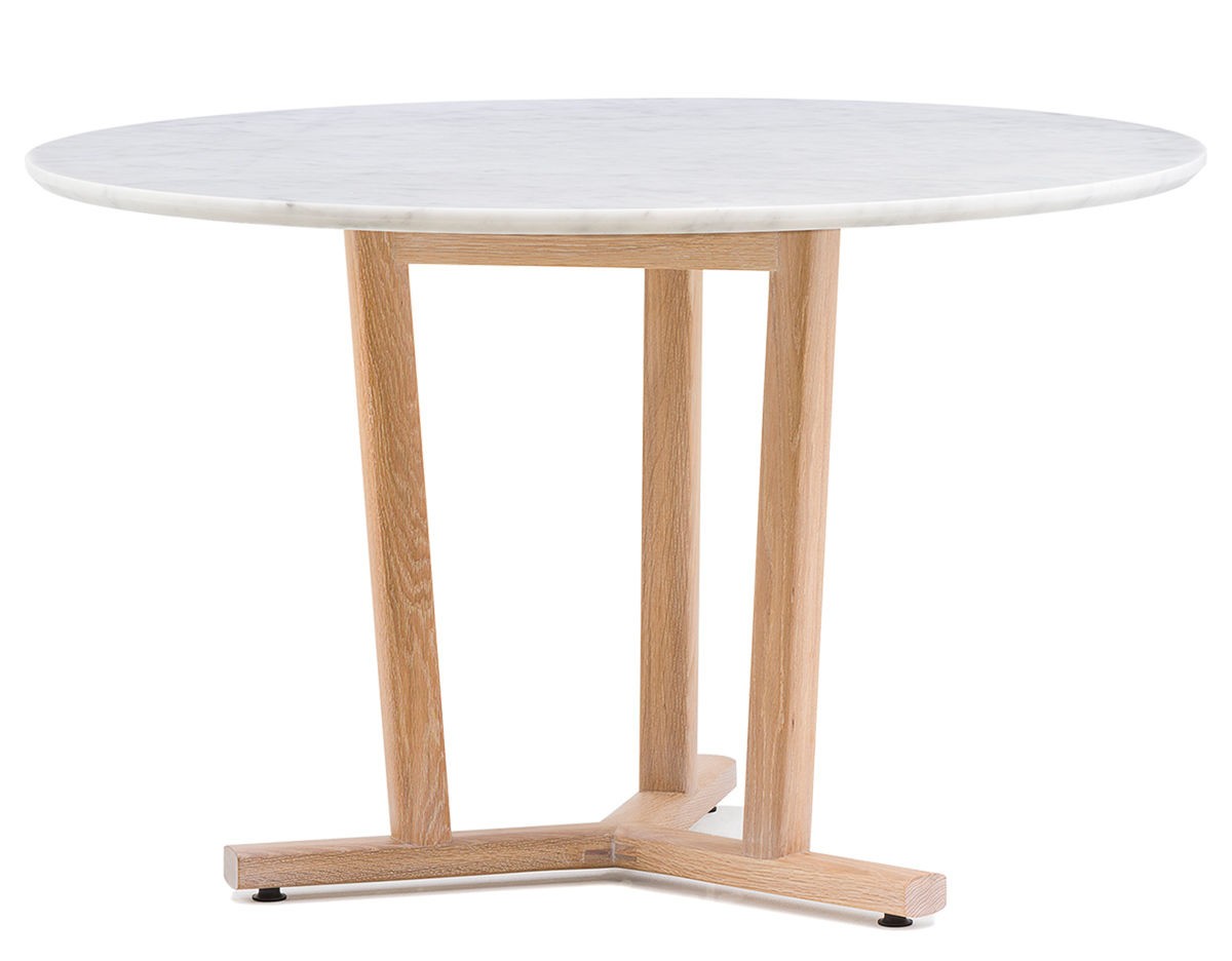 Shaker Round Dining Table with Marble Top