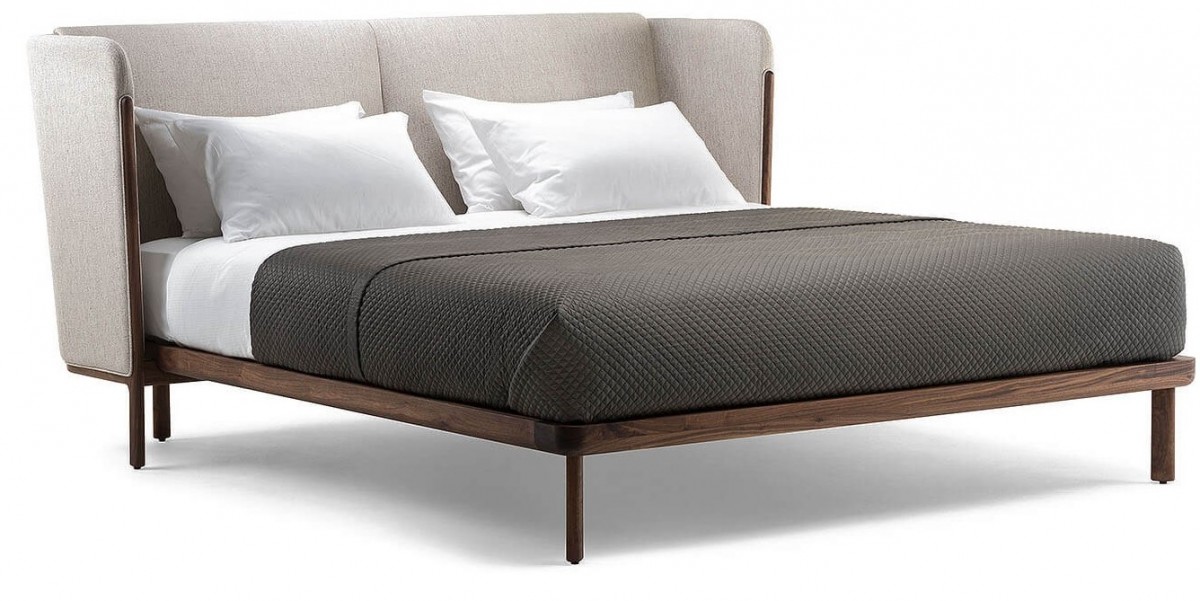 Dubois Bed Low Upholstered without Bedside Table