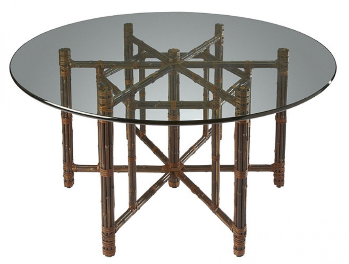 Hexagonal Dining Table in Black Bamboo