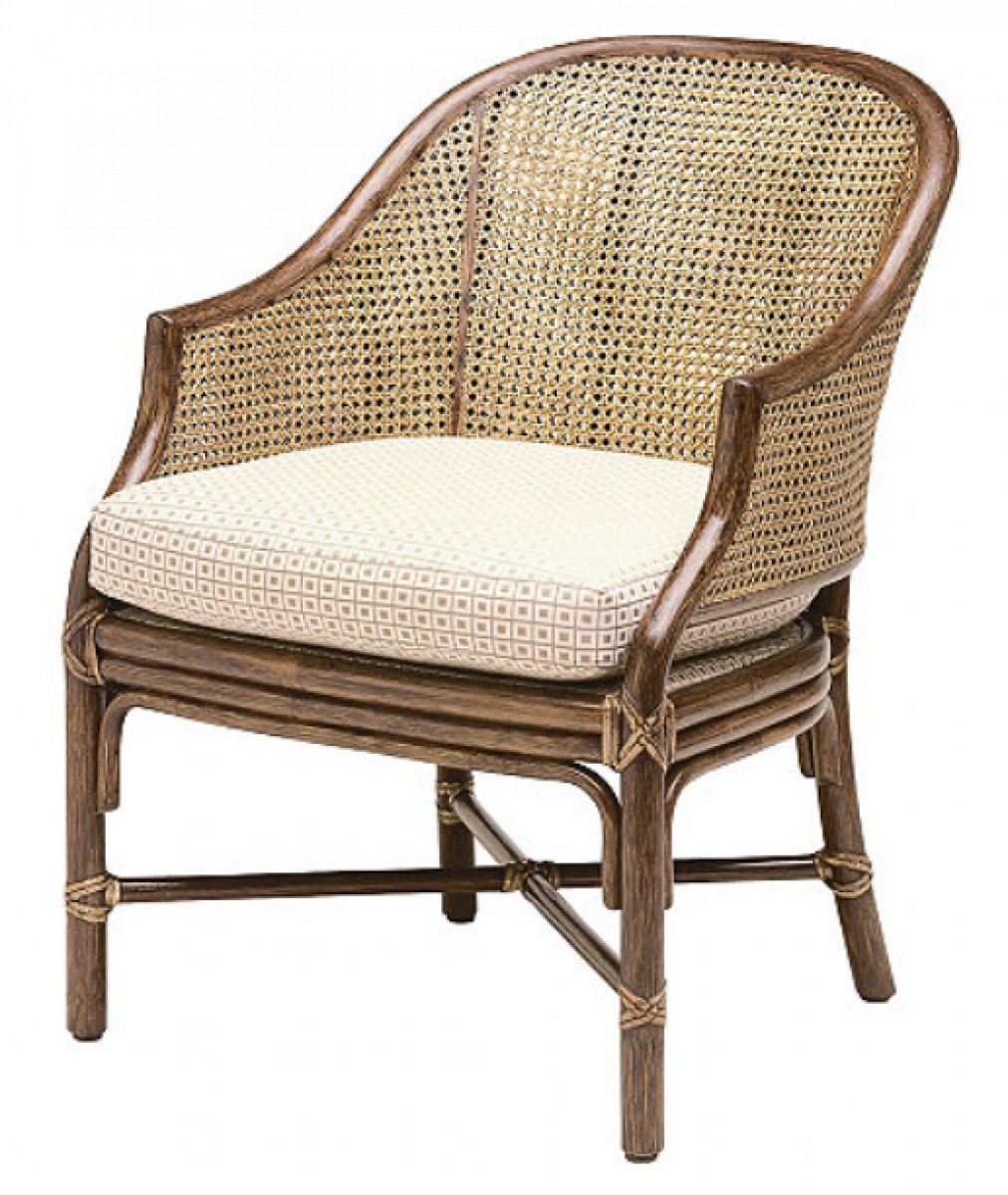 Caned Toboggan Arm Chair