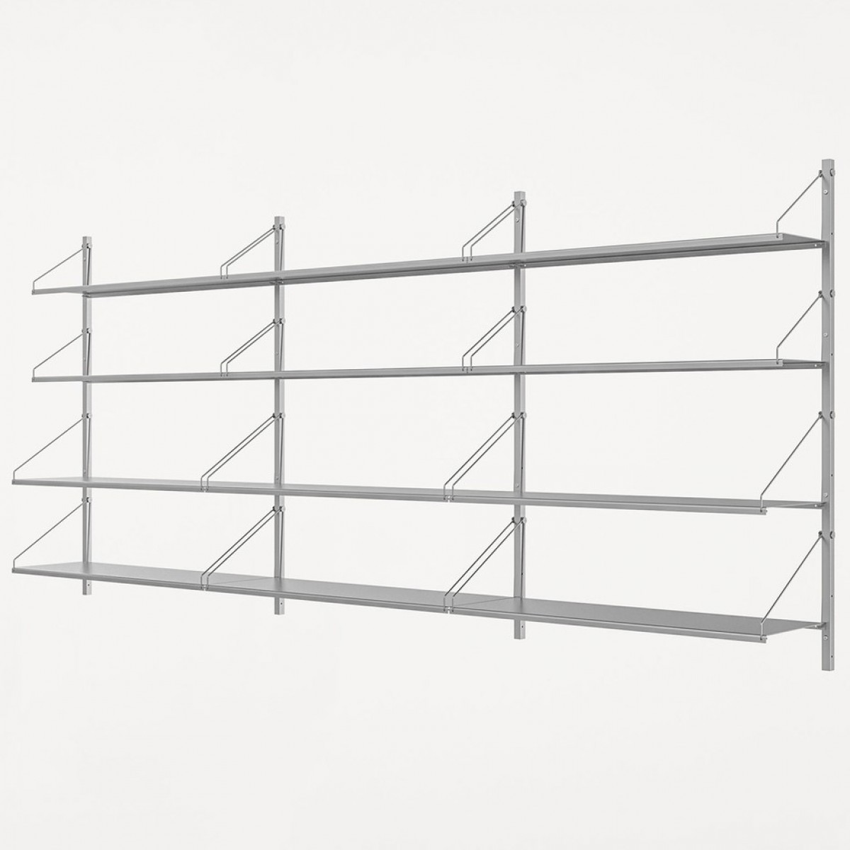 Shelf Library Stainless Steel H1084 - Triple Section