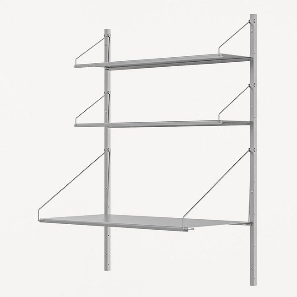 Shelf Library Stainless Steel H1084 - Desk Section