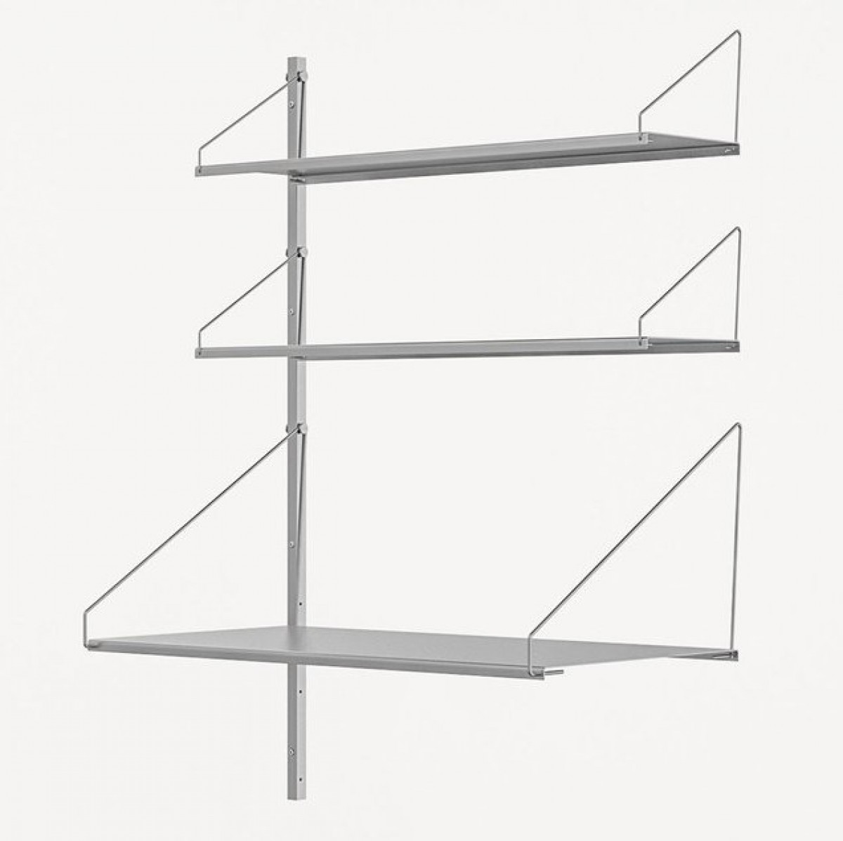 Shelf Library Stainless Steel H1084 - Extra Desk Section