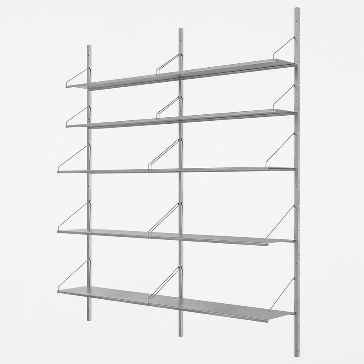 Shelf Library Stainless Steel H1852 - Double Section