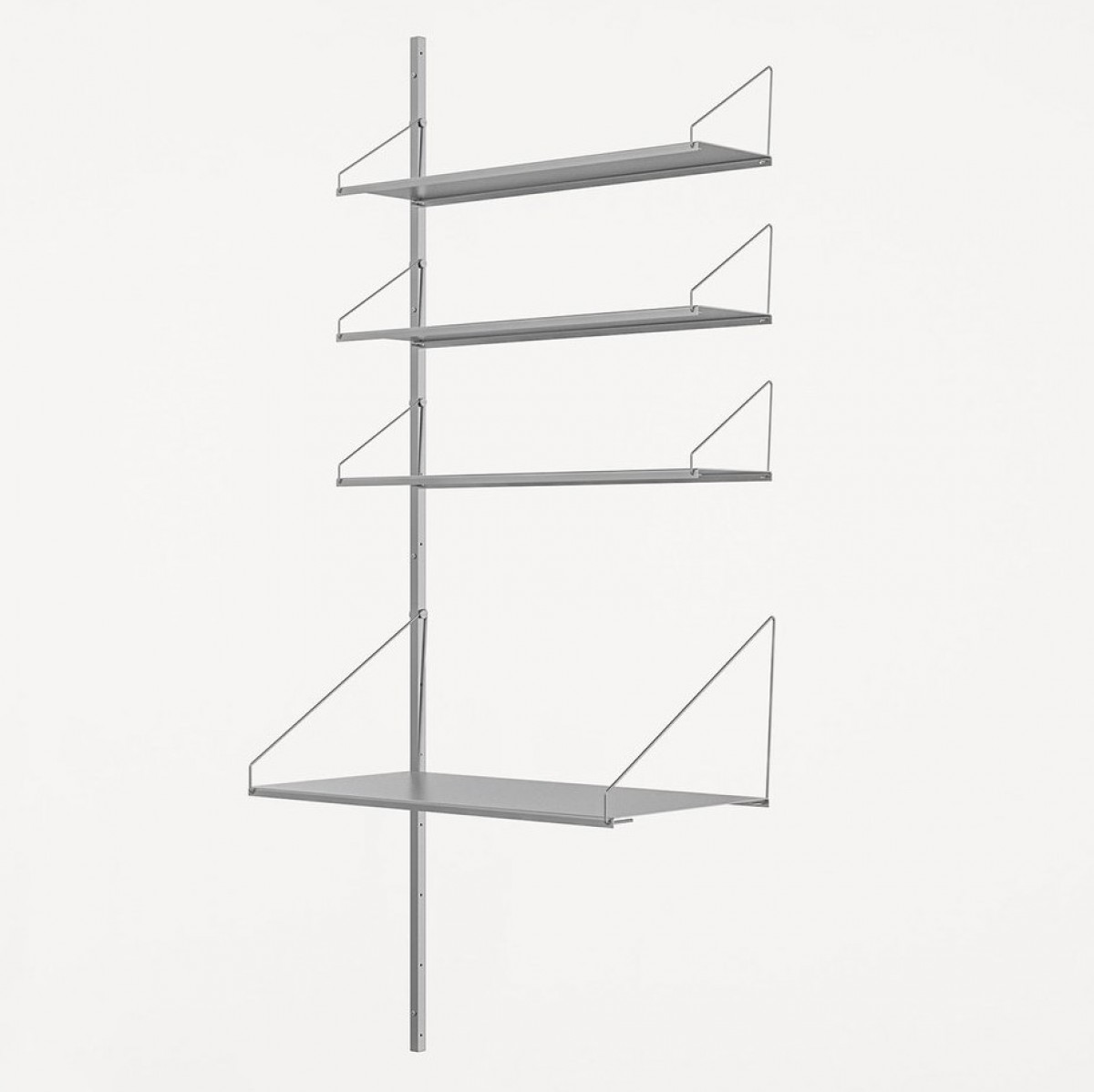 Shelf Library Stainless Steel H1852 - Extra Desk Section